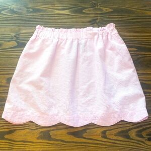 LAUREN JAMES | seersucker scalloped skirt